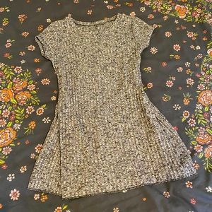 Marble knit t-shirt dress